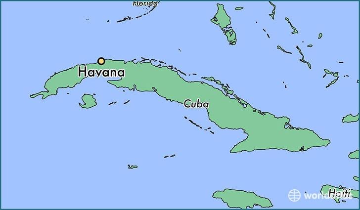 Havana Kubas kartē