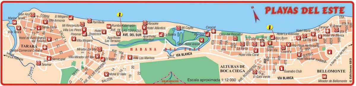 karte playa del este Kuba