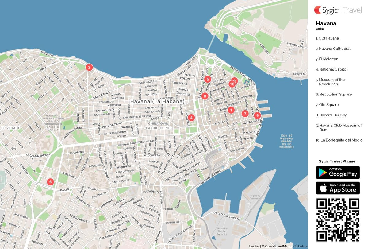 ielu karte Havana tūrisma
