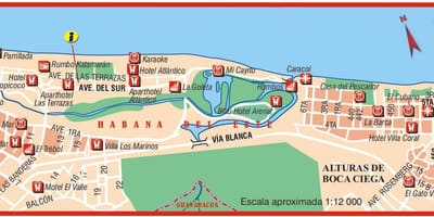 Karte playa del este Kuba